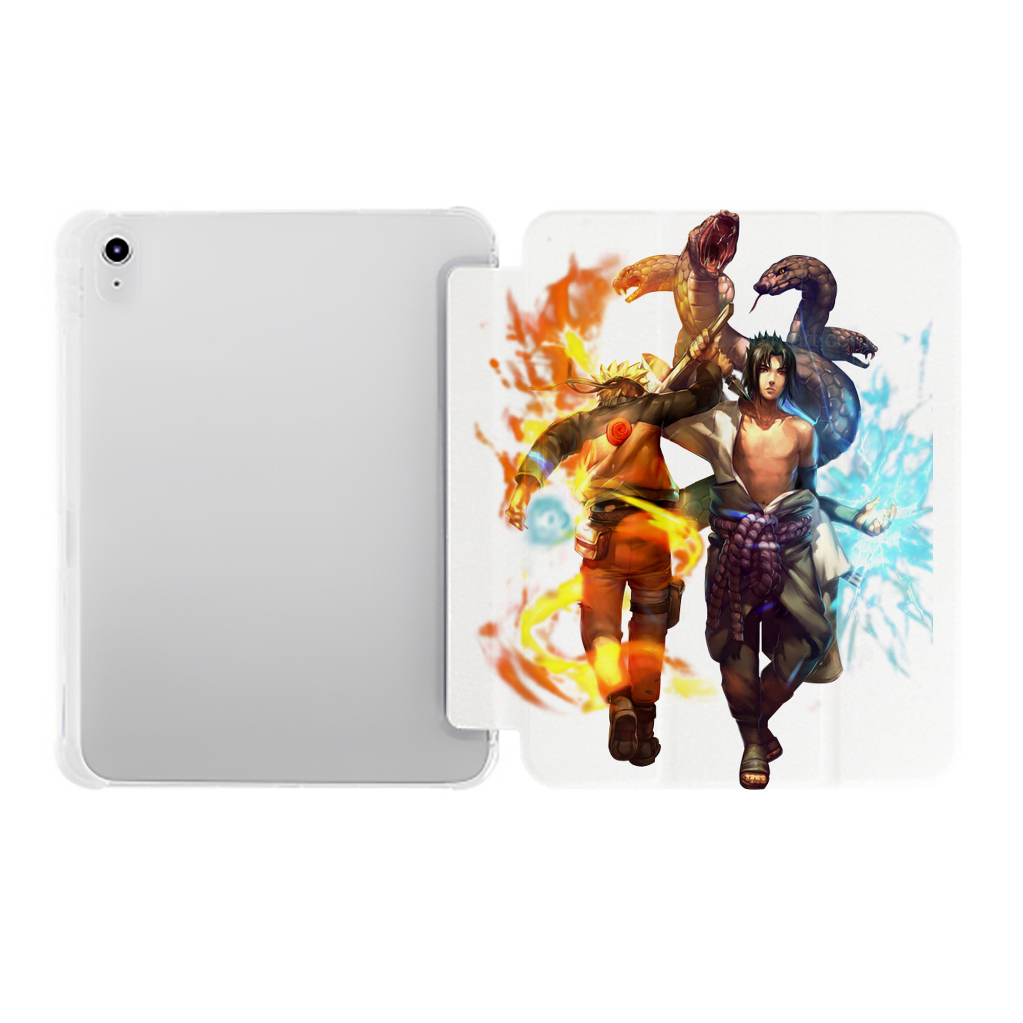 （画像用） NARUTO -ナルト- うちは サスケ Uchiha Sasuke IPad ケース ペン収納付き 三つ折りスタンド PUレザー×シリコン 対応機種9.5/10.5/10.9インチ